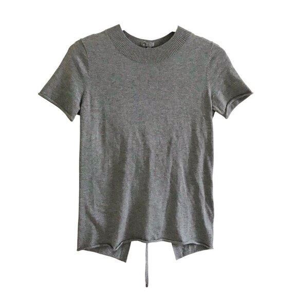 n:PHILANTHROPY Graves Lace Back Sweater, Size XS, Gray - Picture 3 of 13